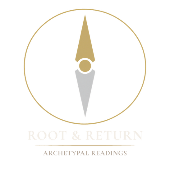 Root & Return logo — minimalist compass symbol representing direction and self-discovery A minimalist compass-inspired symbol representing direction, inner alignment, and returning to oneself. The design reflects clarity, balance, and self-discovery.